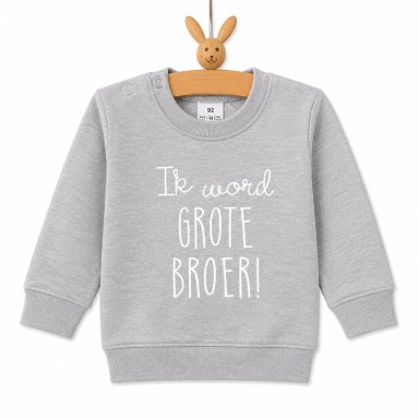Sweater Ik word grote broer grijs